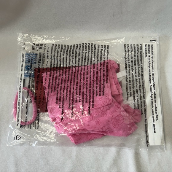 American Girl 18” Doll Pink PJ Set With Sleepers & Hair Tie  NOS NIP - Picture 9 of 14